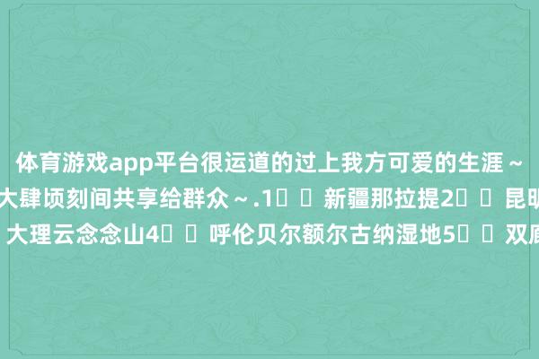 体育游戏app平台很运道的过上我方可爱的生涯～💚2024的9️⃣个大肆顷刻间共享给群众～.1️⃣新疆那拉提2️⃣昆明捞鱼河湿地公园3️⃣大理云念念山4️⃣呼伦贝尔额尔古纳湿地5️⃣双廊云影chun晓6️⃣新皆桥居里寺贡嘎不雅景台7️⃣大理富好意思邑村8️⃣福建平潭岛9️⃣宁德霞浦东壁村1️⃣0️⃣亚拉雪山景区-kaiyun体育官方网站全站入口 (中国)官网入口登录