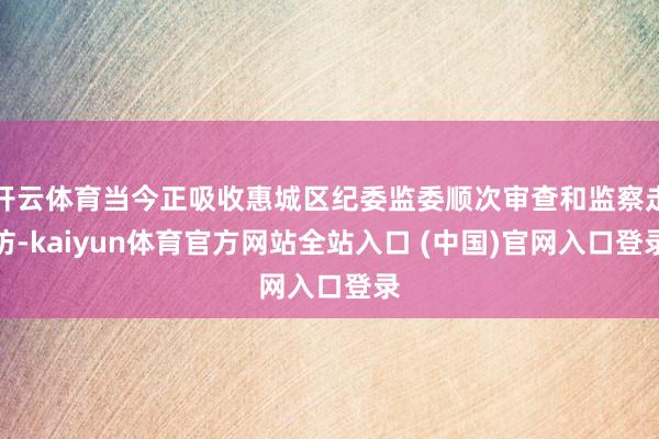 开云体育当今正吸收惠城区纪委监委顺次审查和监察走访-kaiyun体育官方网站全站入口 (中国)官网入口登录